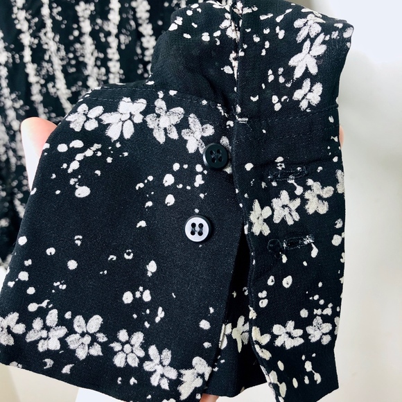 Ivo Nikkolo ruffled blouse black and white size M - Picture 6 of 8